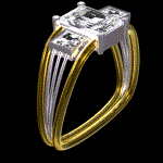Radiant-cut Diamond Ring