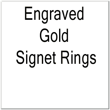 Engraved Gold Signet Rings