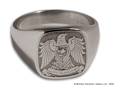 Platinum Signet Ring with Crest of Syria