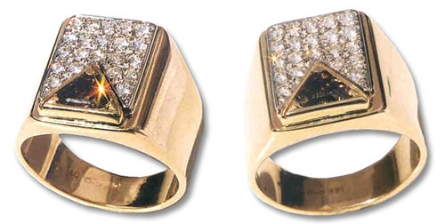 Cognac Colored Diamond && Pave Diamond Ring