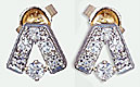 Diamond Earrings V shape
