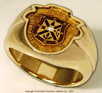 Fathers Tribute Gold Signet Ring