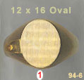 12X16 Oval Signet Ring #1