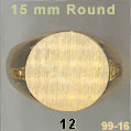 15 mm Round Signet Ring #12