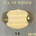 8x15 Sheild Signet Ring #14