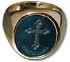 RSMH Cross bloodstone signet ring