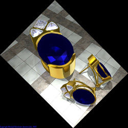 Tanzanite && Trillion Earrings