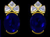 Tanzanite && Trillion Earrings