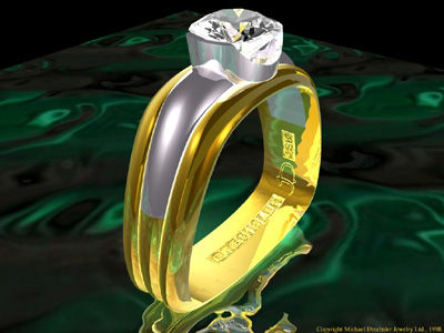 Two Tone Diamond Ring