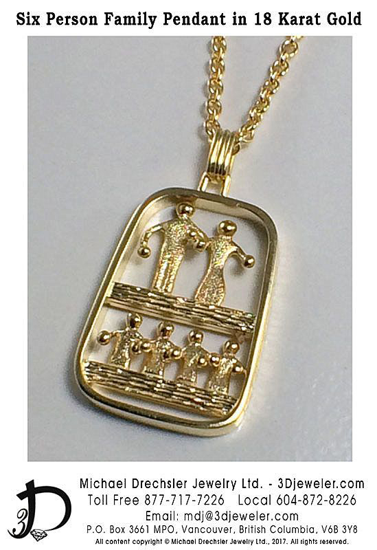 Six Person Family Pendant