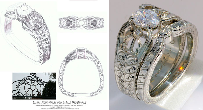 Disney Haunted House Inspired Diamond Ring