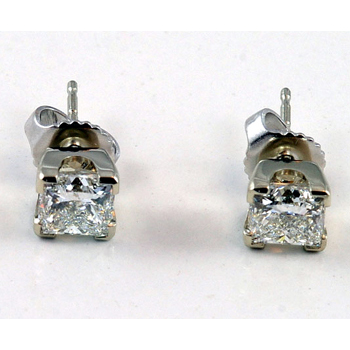 Princess Cut Diamond Earrings