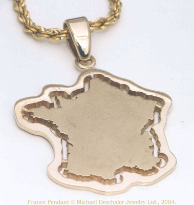 Map of France Pendant