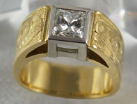 Michael Drechsler Jewelry Ltd. - Engraved Northwest Coast Wedding Bands