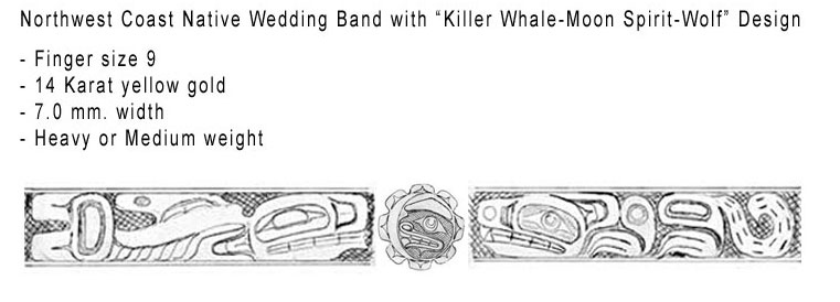 Orca Whale && Moon Spirit && Wolf Wedding Band