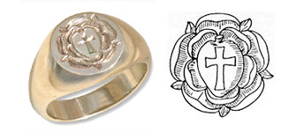 Rosicrucian Rose Signet Ring