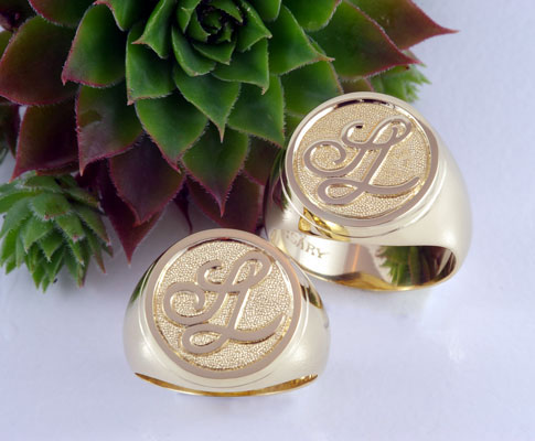 Silver Lining Opticians Gold Signet Rings