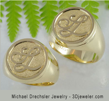 Silver Lining Opticians Gold Signet Rings