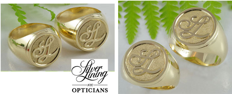 Silver Lining Opticians Gold Signet Rings