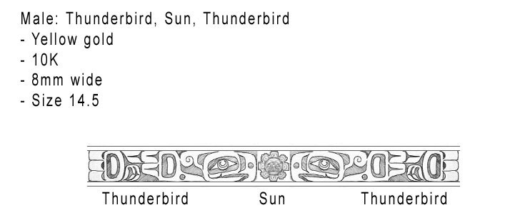 Thunderbird - Sun Spirit - Thunderbird Wedding Band