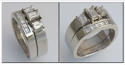 Emerald Cut Diamond Three Stone Ring