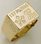 NSU BCM Retirement Gold Signet Ring