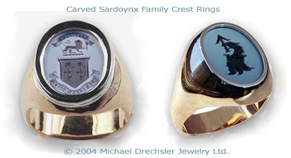 Carved Gemstone Signet Ring Information