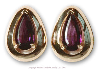 Pear Shape Amethyst Earrings