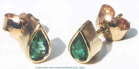 Pear Shape Emerald Earrings