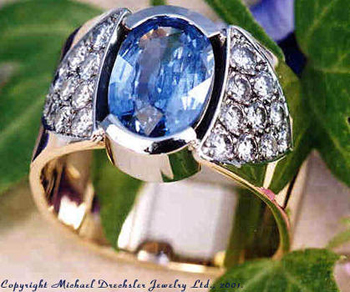 Sapphire Pave Ring