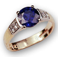 Sapphire && Diamond Ring