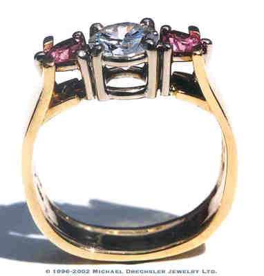 Diamond && Pink Sapphire Ring