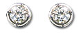 Sparkling White Gold && Diamond Solitaire Earrings