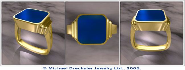 18 Karat Lapis Lazuli Ring