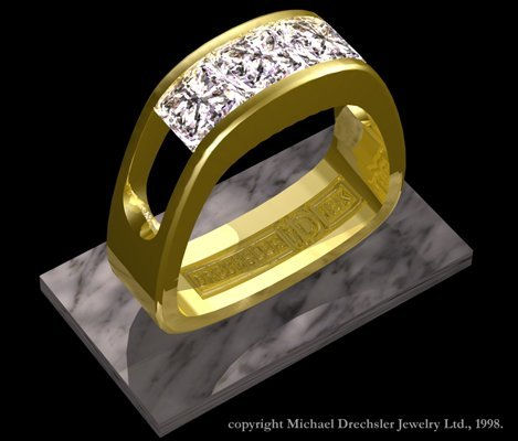 Princess Cut Diamond Band