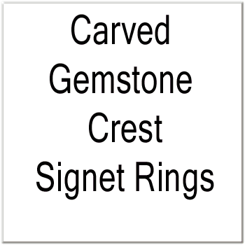 Gemstone Crest Signet Rings