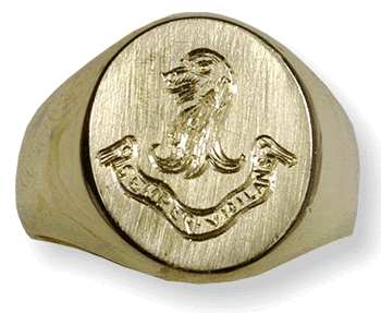 Engraved Gold Signet Ring