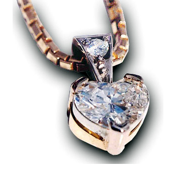 Heart Shaped Diamond Pendant