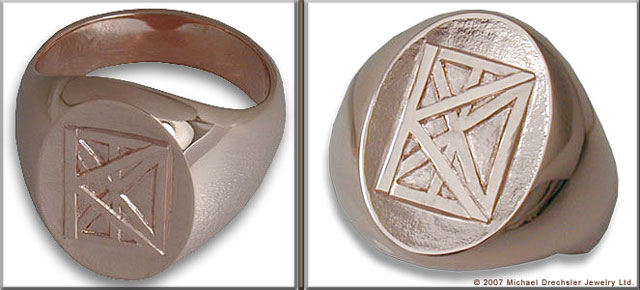 Engraved Custom Design Signet Ring