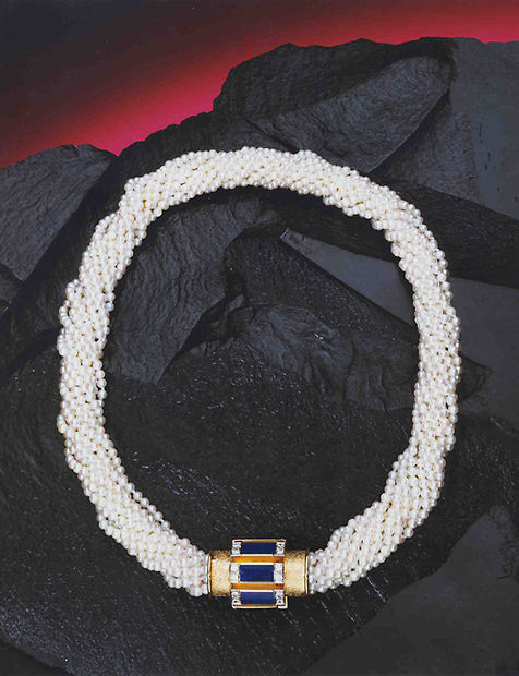 Lapis Lazuli && Diamond Clasp