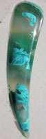 Chrysocolla in Quartz Crescent