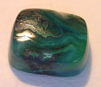 Chrysocolla and Malachite in Quartz Cushion