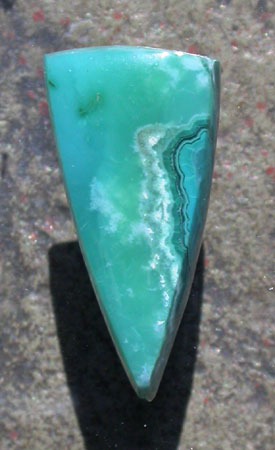Gem Silica and Malachite Designer Cabochon