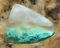 Chrysocolla, turquoise and quartz freeform