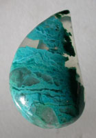 Chrysocolla in Quartz Tear Drop