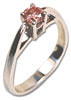 Pink Created Diamond Ring in Platinum