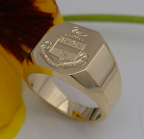 Coat of Arms Gold Signet Ring