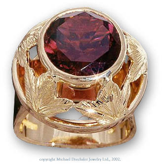 Rhodolite Garnet Ring. Perfect to Wear to a Wine Tasting